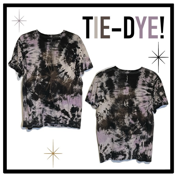 Tie-dye t-shirt, black/purple - Picture 1 of 2